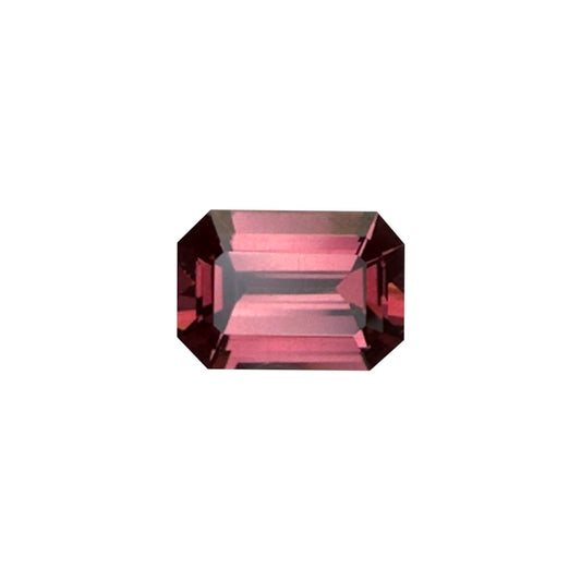 2.81ct Emerald Cut Peach Malaya Garnet