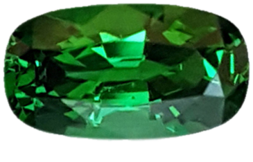 1.47ct Cushion Fine Intense Green Tsavorite