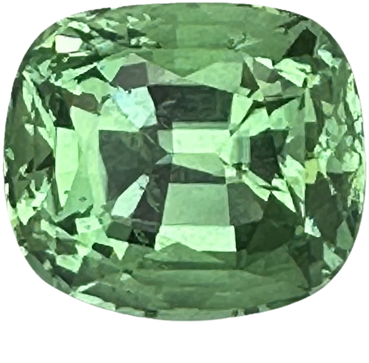 2.03ct Cushion Light Mint Green Tsavorite