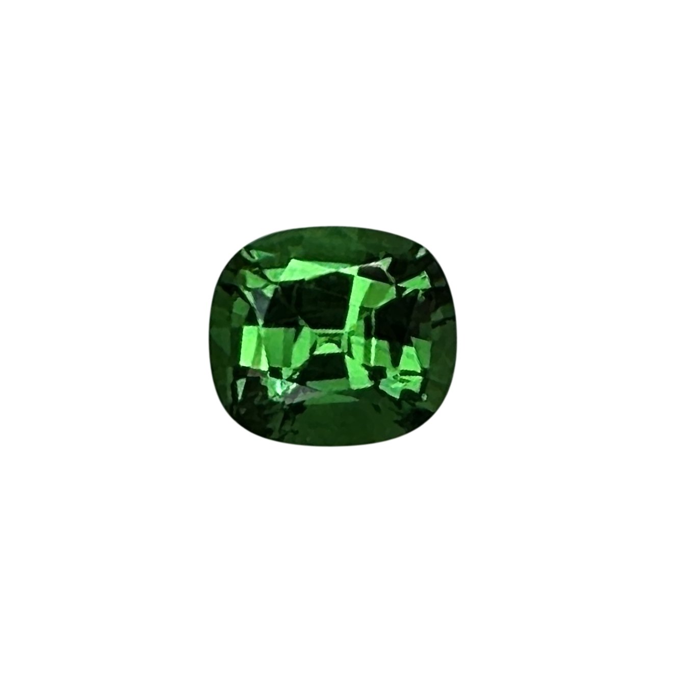 2.34ct Cushion Gem Quality - Fine Intense Green Tsavorite