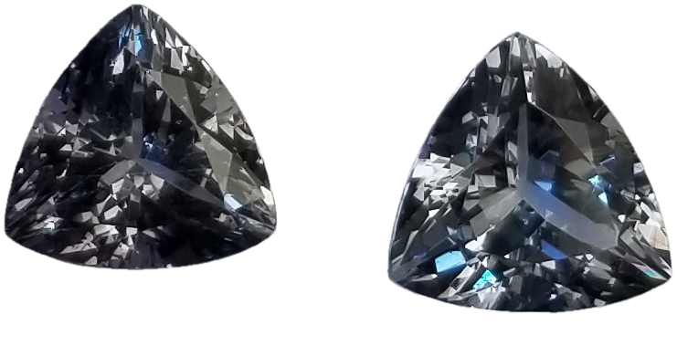 8mm Trillion Grey Spinel Pair