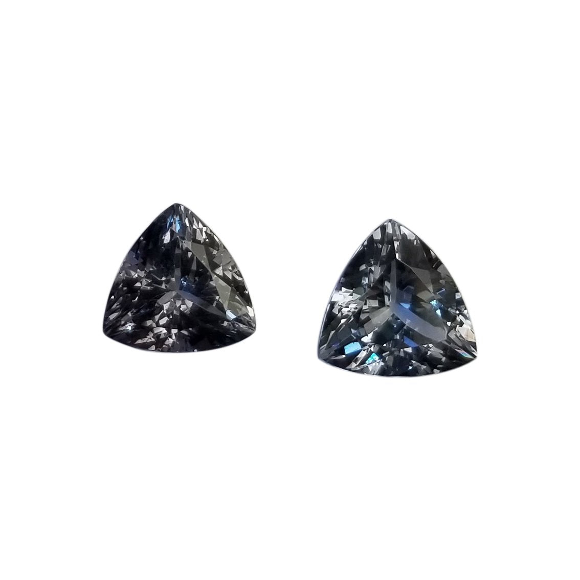 8mm Trillion Grey Spinel Pair