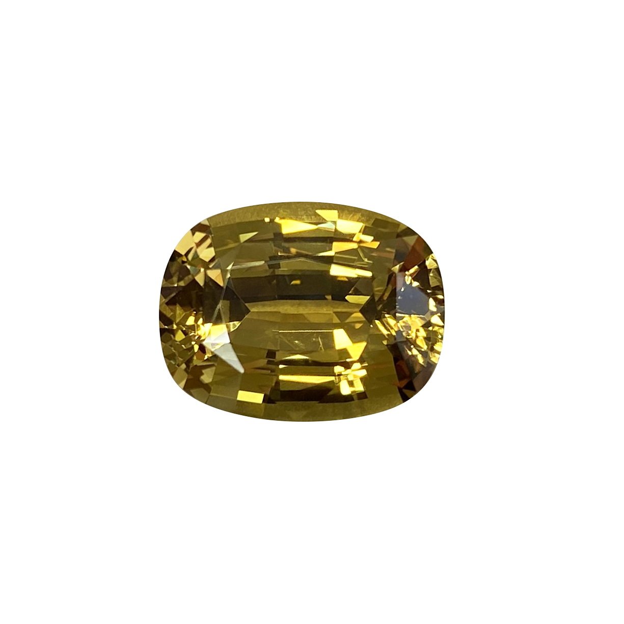 9.64ct Cushion Yellow-Green Crysoberyl