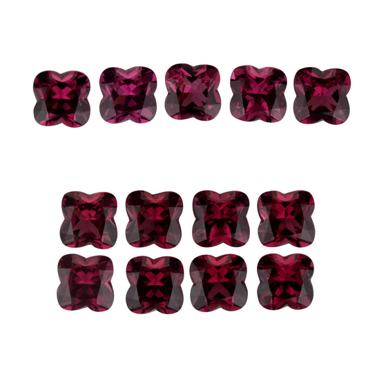 7mm Open Burgundy Rhodolite Set