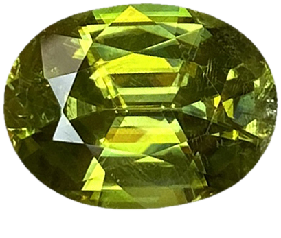 5.11ct Oval Medium Green Sphene