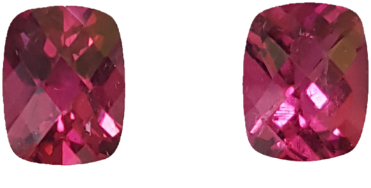 9x7mm Cushion SET Color Rubellite Set