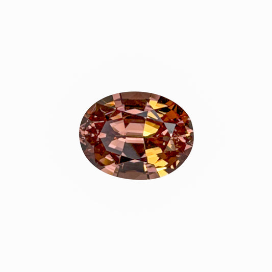 7.9ct Oval Peach Malaya Garnet