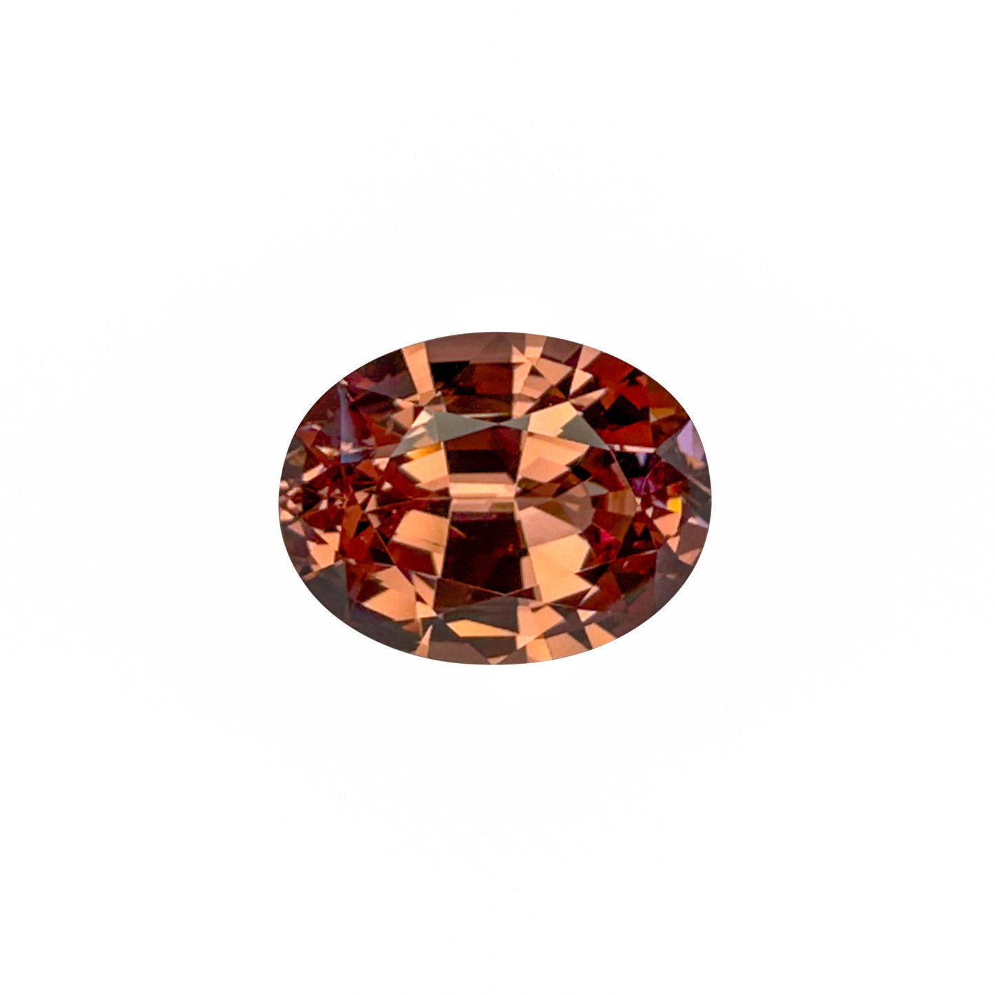 7.9ct Oval Peach Malaya Garnet