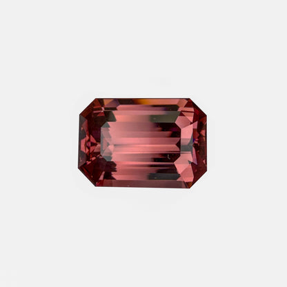 10.62ct Emerald Cut Peach Malaya Garnet