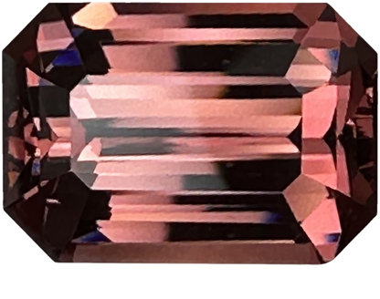10.62ct Emerald Cut Peach Malaya Garnet