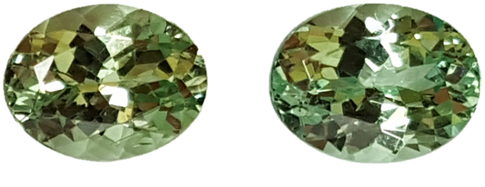 9x7mm Oval Mint Garnet Pair