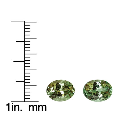 9x7mm Oval Mint Garnet Pair