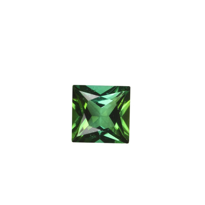 6mm Princess Cut Medium Blue-Green Tourmaline