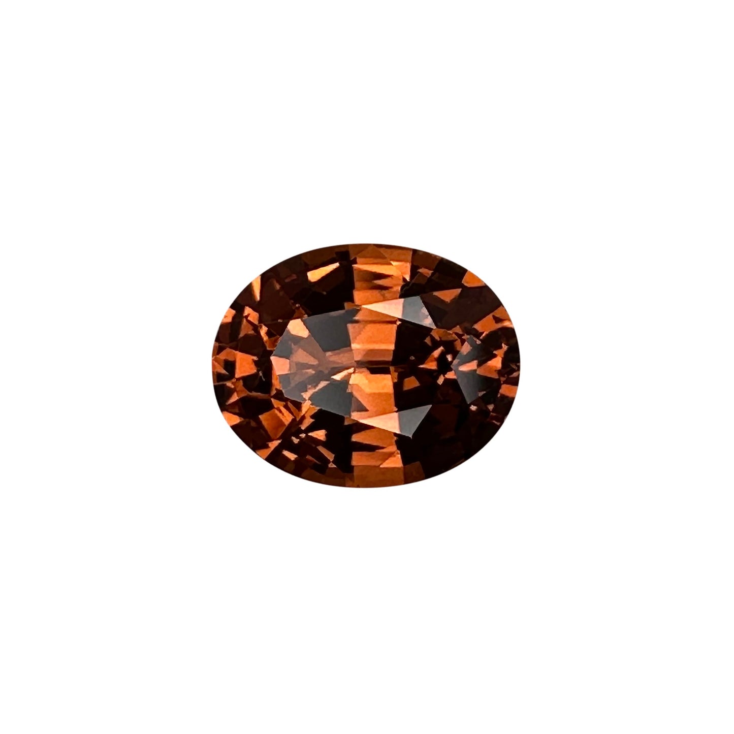 2.4ct Oval Medium Orange Malaya Garnet