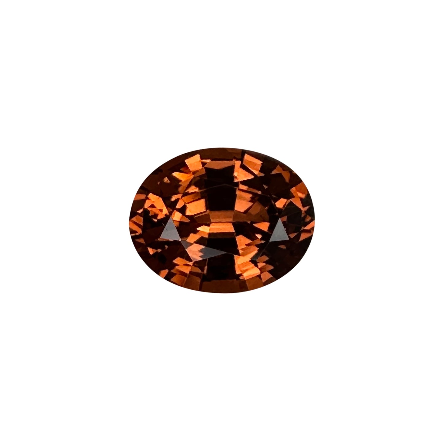 2.4ct Oval Medium Orange Malaya Garnet