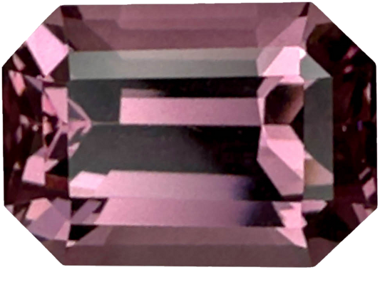 5.04ct Emerald Cut Light Pink Malaya Garnet