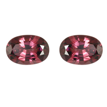 14.72ct Oval Open Burgundy Rhodolite Pair
