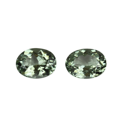 8x6mm Oval Mint Green Tourmaline Pair
