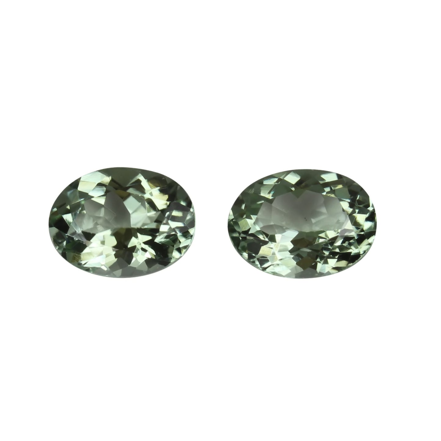 8x6mm Oval Mint Green Tourmaline Pair