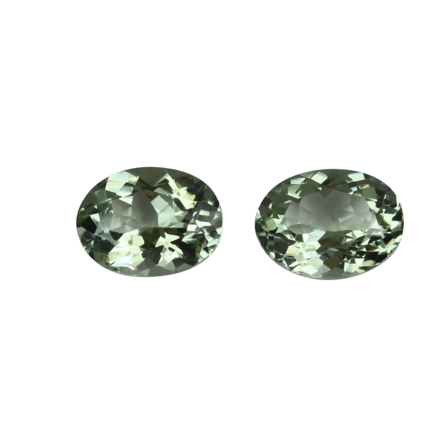 8x6mm Oval Mint Green Tourmaline Pair
