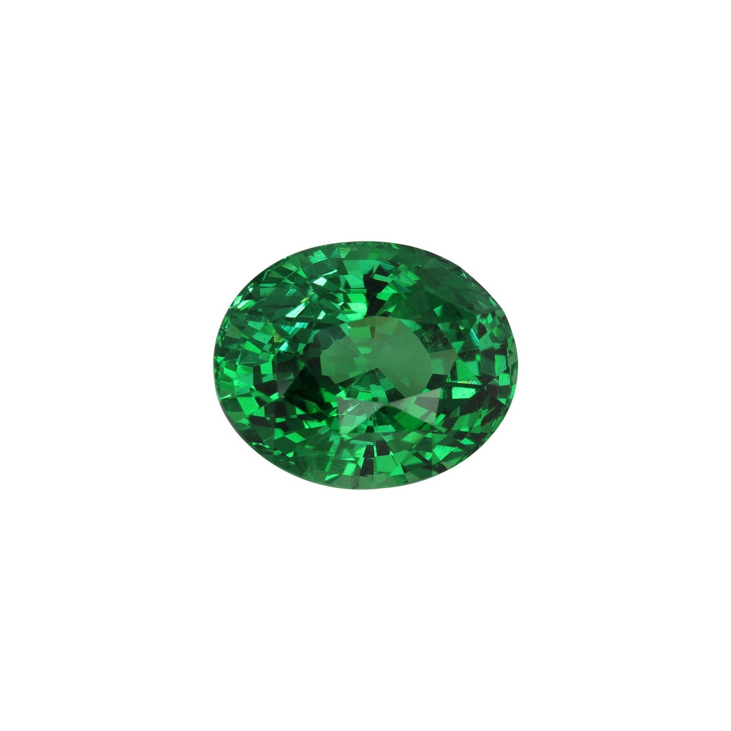 11.1ct Oval Gem Quality - Fine Intense Green Tsavorite