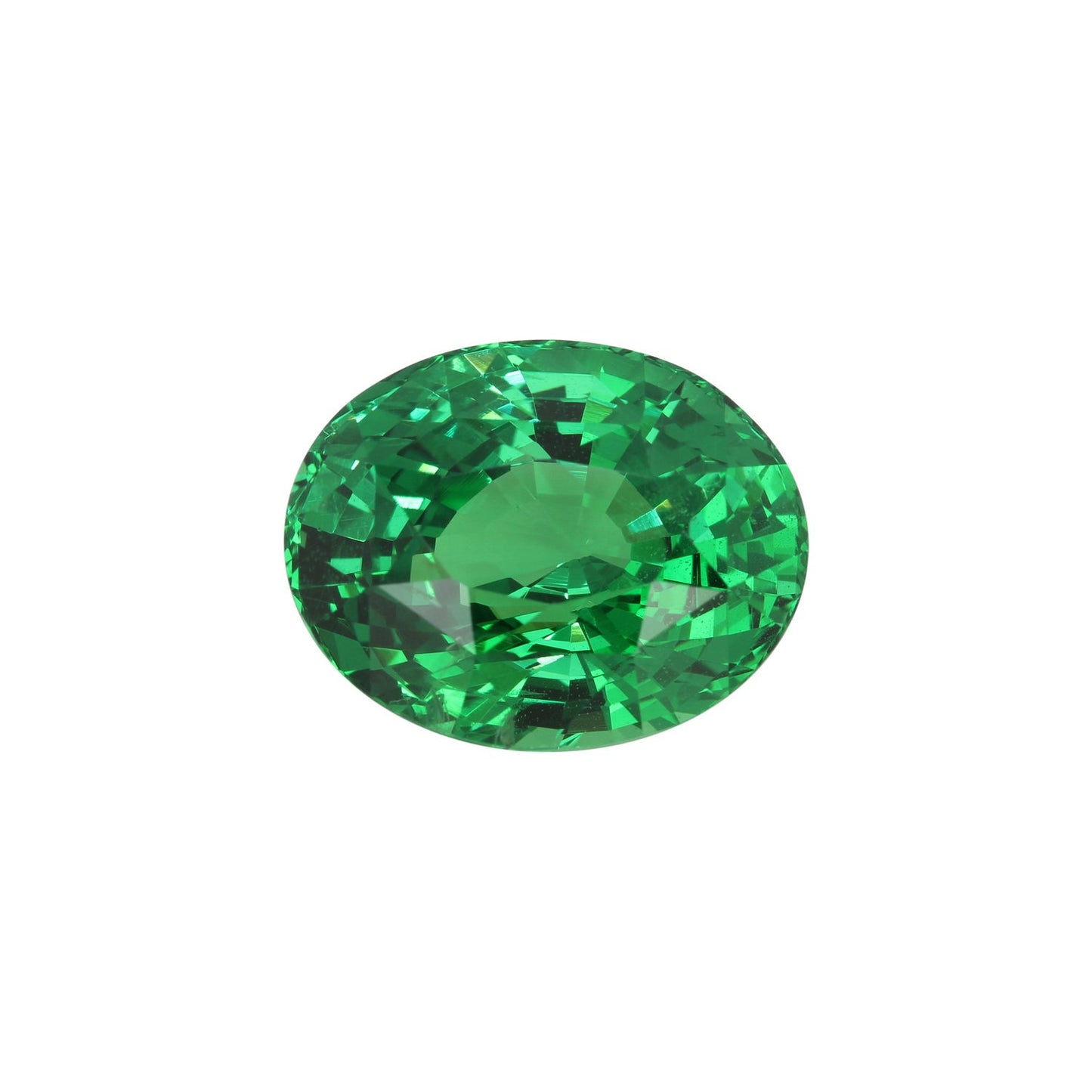 11.1ct Oval Gem Quality - Fine Intense Green Tsavorite