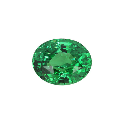11.1ct Oval Gem Quality - Fine Intense Green Tsavorite