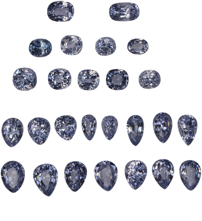 Mixed Shape Light Violet Spinel