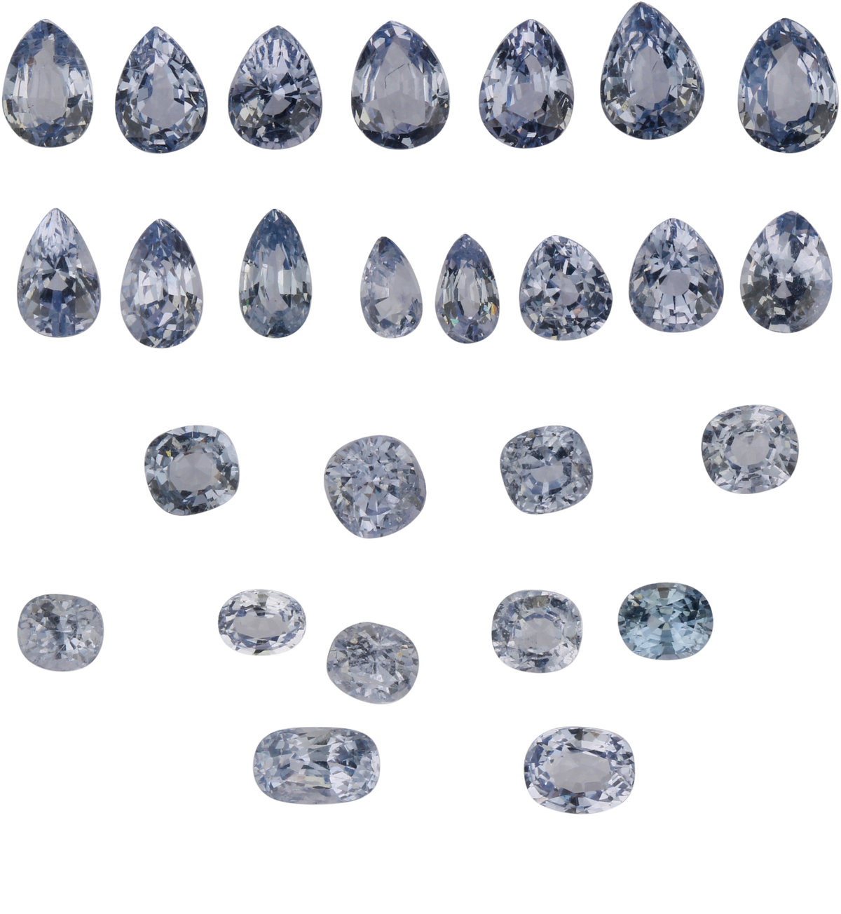 Mixed Shape Light Violet Spinel