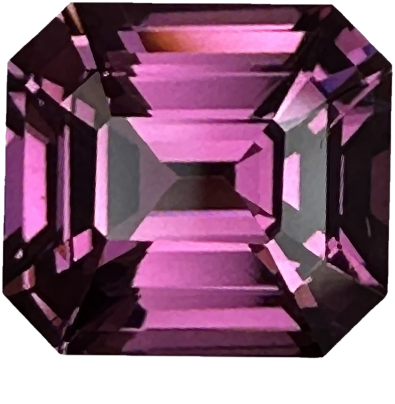 3.32ct Octagon Light Magenta Rhodolite