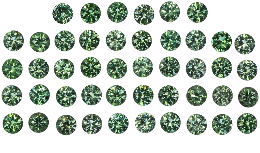 2mm Round Light Open Green Mint Garnet