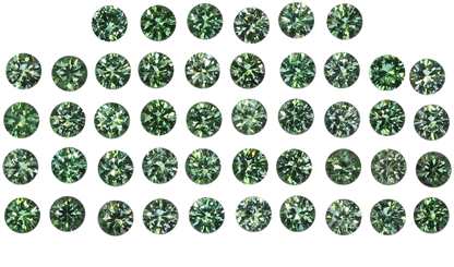 2mm Round Light Open Green Mint Garnet