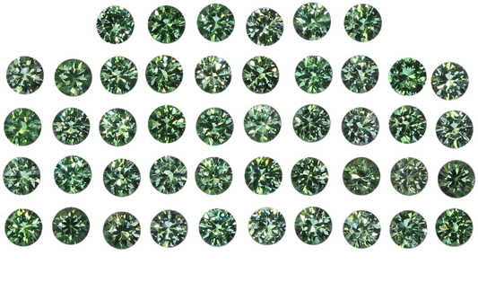 2mm Round Light Open Green Mint Garnet