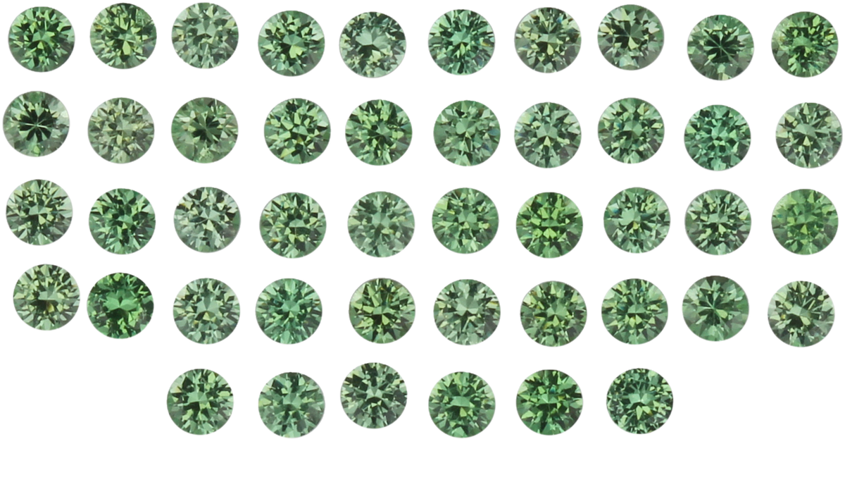 2mm Round Light Open Green Mint Garnet