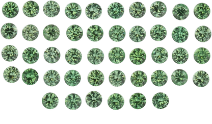 2mm Round Light Open Green Mint Garnet
