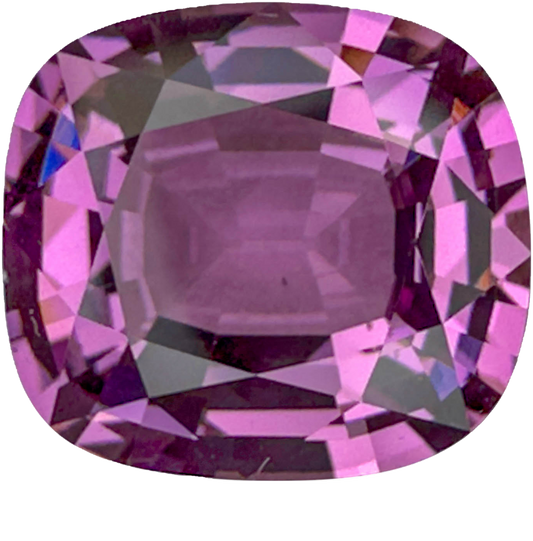 4.56ct Cushion Light Pink Malaya Garnet