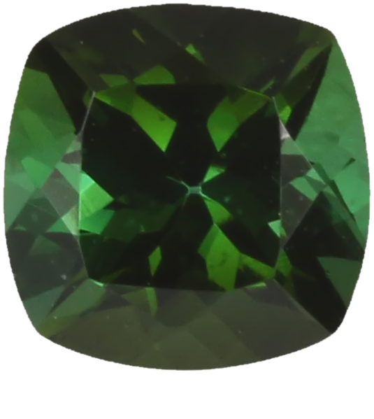 6mm Cushion Deep Green Tourmaline