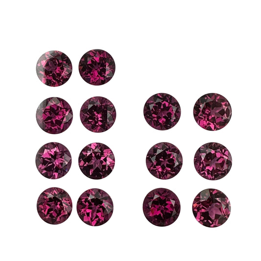 8.5mm Round Open Burgundy Rhodolite