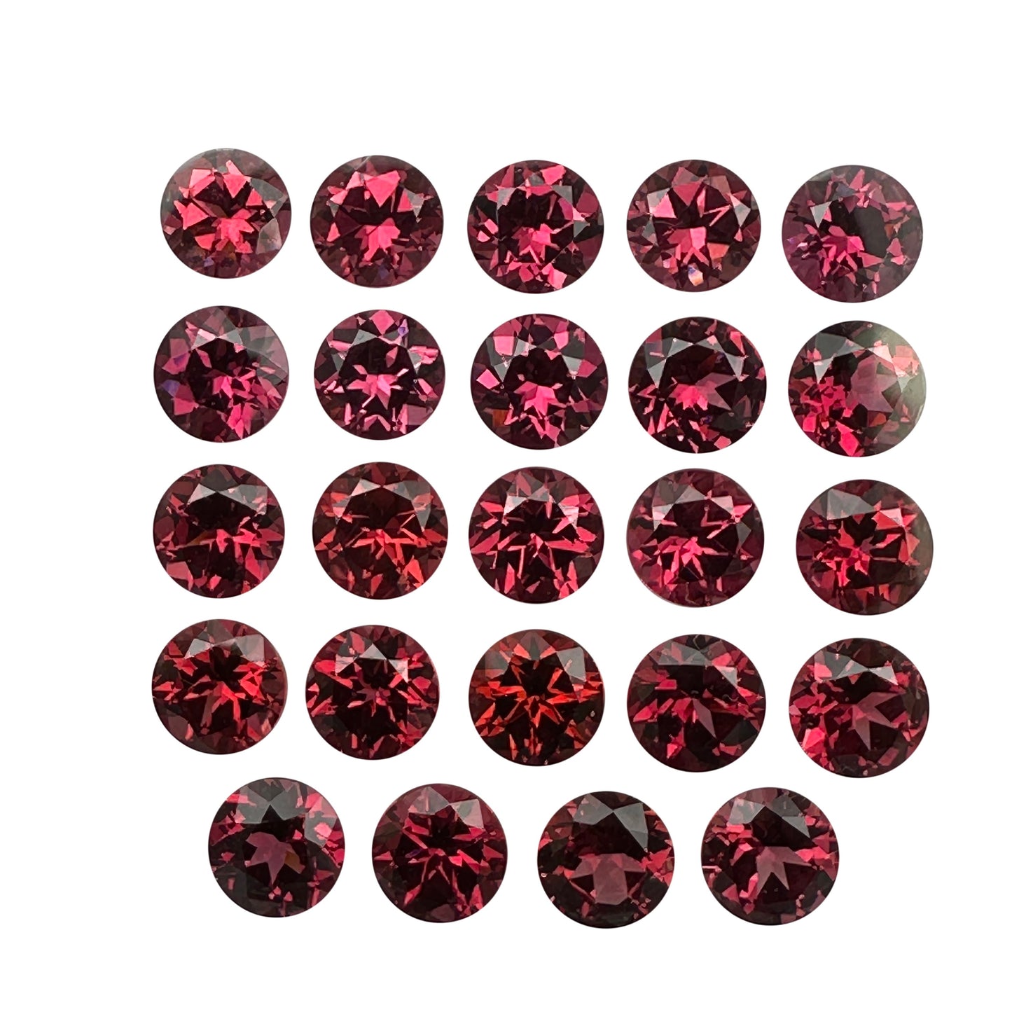 7mm Round Rhodolite