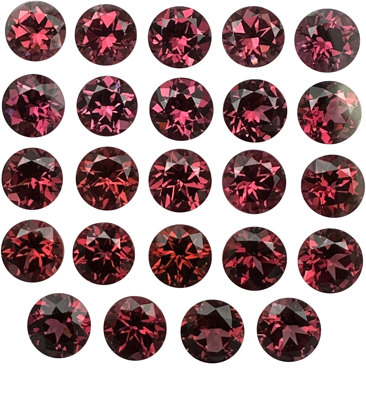 7mm Round Rhodolite