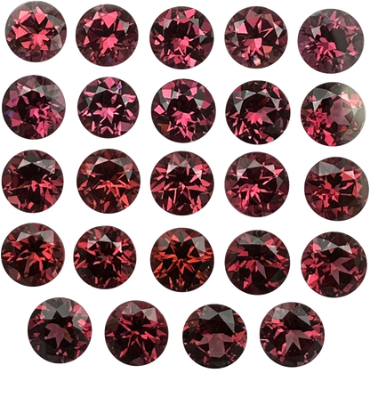 7mm Round Rhodolite