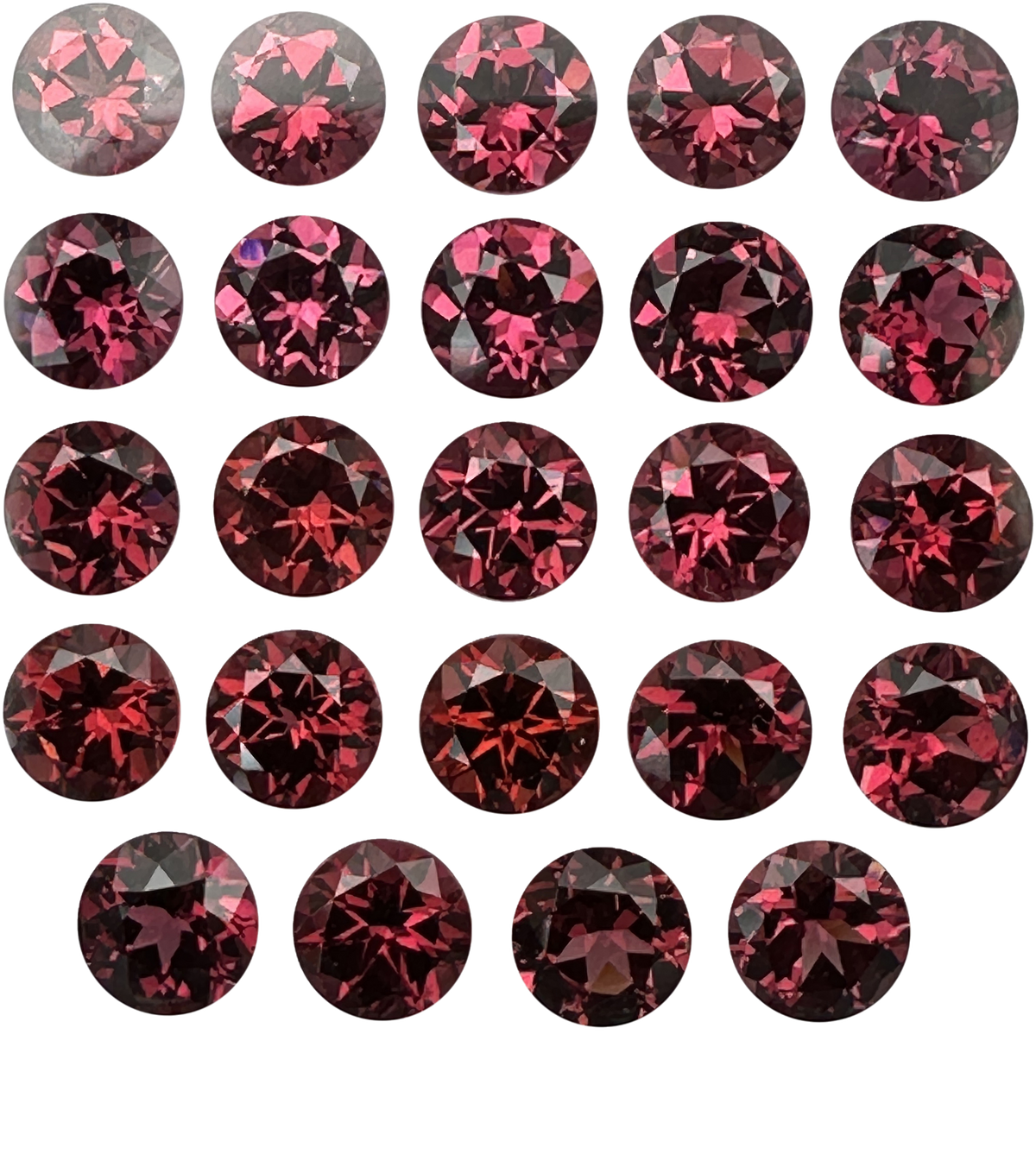 7mm Round Rhodolite