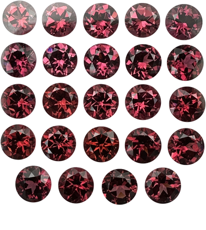 7mm Round Rhodolite