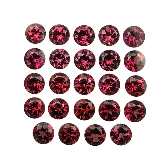 7mm Round Rhodolite