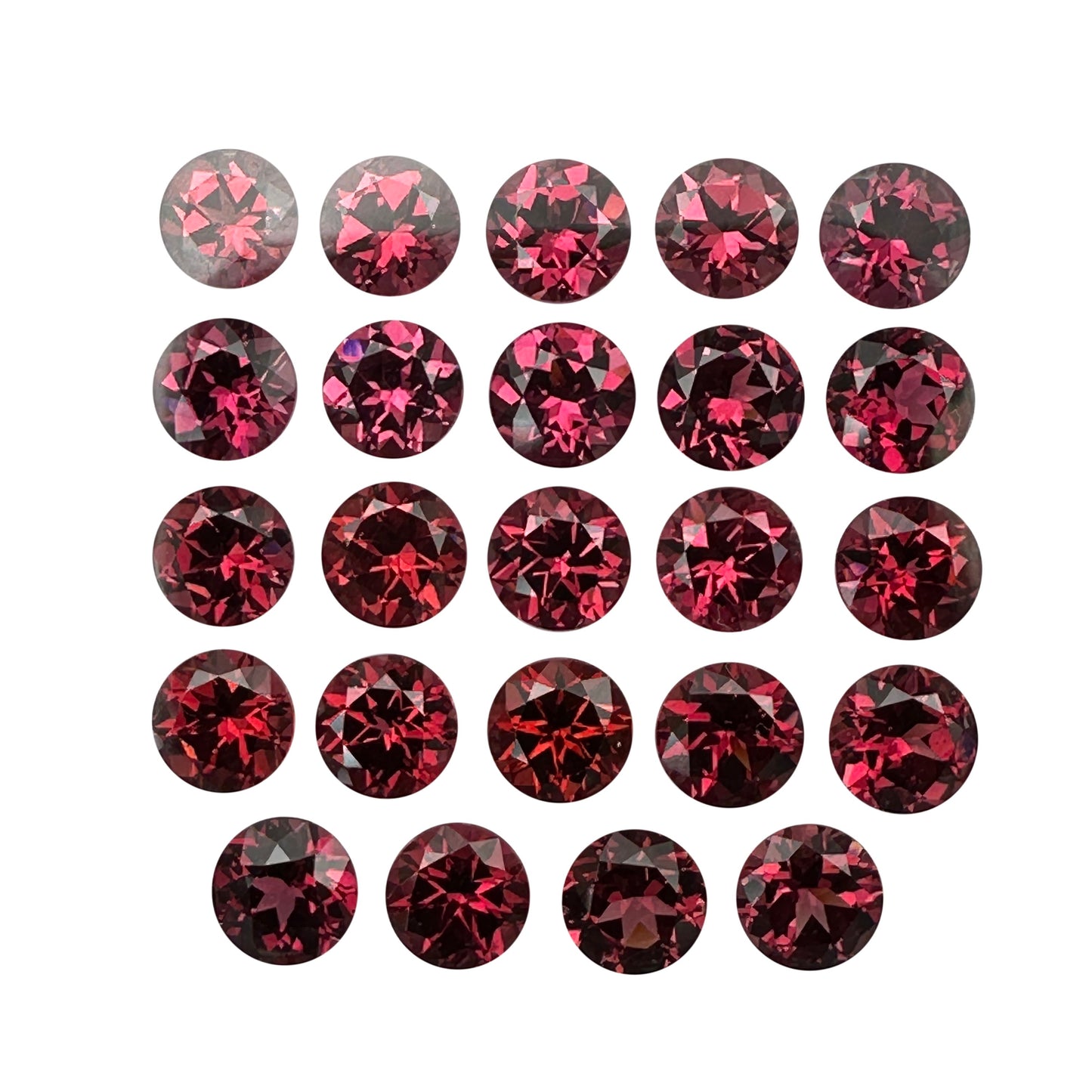 7mm Round Rhodolite