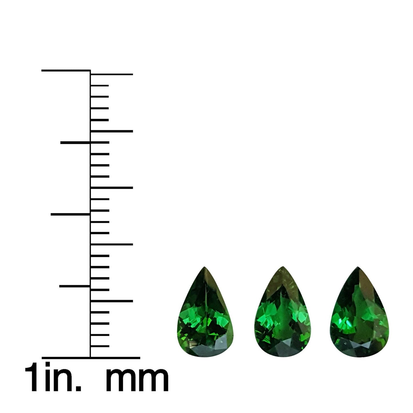 8x5mm Pear Shape Fine Intense Green Tsavorite