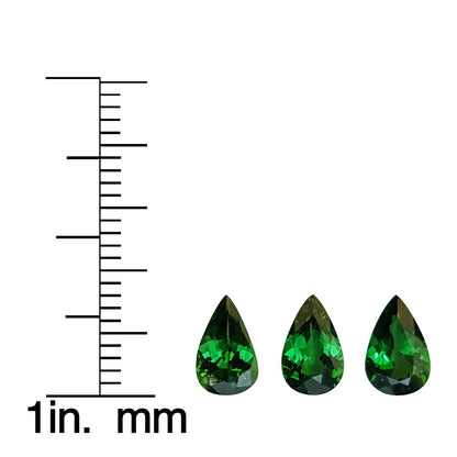 8x5mm Pear Shape Fine Intense Green Tsavorite