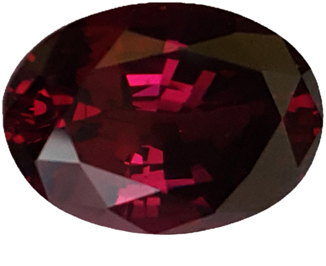 Oval Deep Burgundy Rhodolite