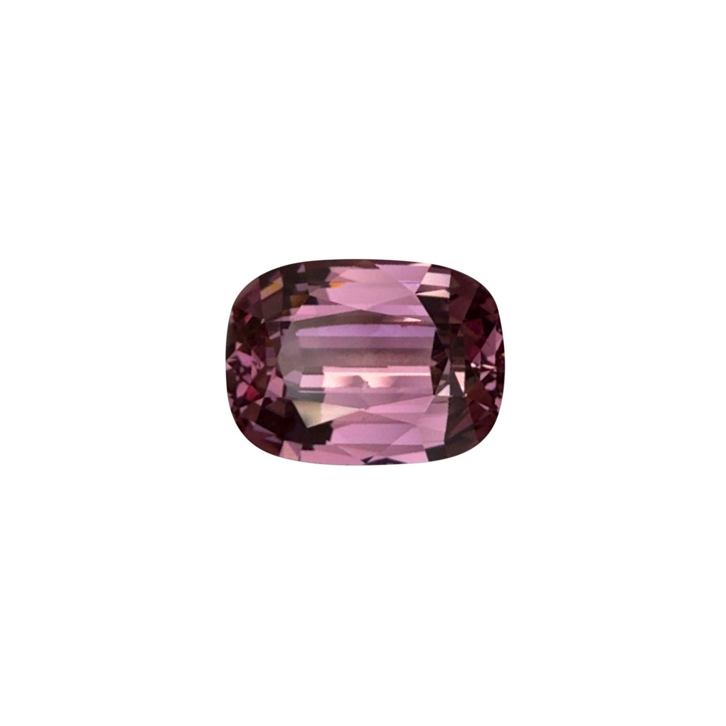 3.41ct Cushion Deep Peach Malaya Garnet