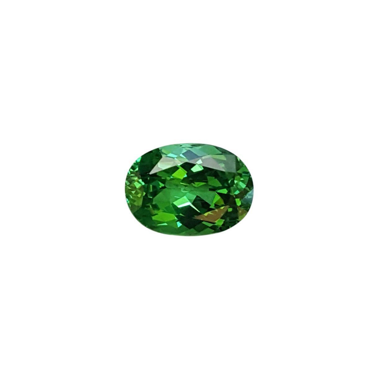 4.23ct Oval Bright Yellowish Green Tsavorite